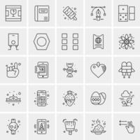 25 universelle Business-Icons Vektor kreative Icon-Illustration zur Verwendung in Web- und Mobilprojekten