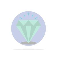 diamant glans dyr sten abstrakt cirkel bakgrund platt Färg ikon vektor