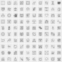 100 Business-Icons für Web- und Printmaterial vektor