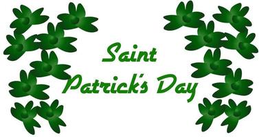 St. Patrick's Day Hintergrund mit grünen Pflanzen. vektor