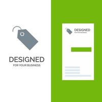 Preisschild-Etikett Ticket graues Logo-Design und Visitenkartenvorlage vektor