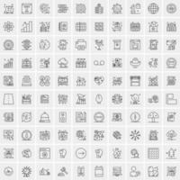 100 Business-Icons für Web- und Printmaterial vektor