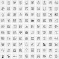 100 Business-Icons für Web- und Printmaterial vektor