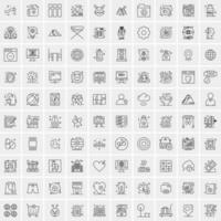 100 Business-Icons für Web- und Printmaterial vektor