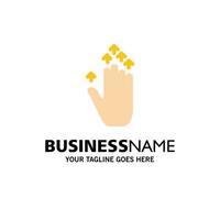 Geste Hand Pfeil nach oben Business Logo Vorlage flache Farbe vektor