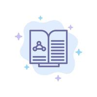 medicinsk testa Rapportera bok blå ikon på abstrakt moln bakgrund vektor