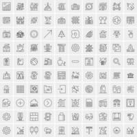 100 Business-Icons für Web- und Printmaterial vektor