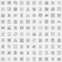 100 Business-Icons für Web- und Printmaterial vektor