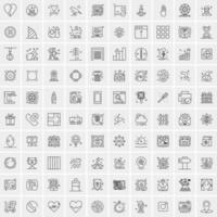 100 Business-Icons für Web- und Printmaterial vektor