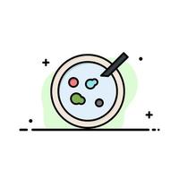 Petrischale Analyse medizinische Business Logo Vorlage flache Farbe vektor