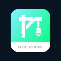 Klingelschild Zugtransport mobile App-Schaltfläche Android- und iOS-Glyph-Version vektor