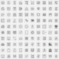 100 Business-Icons für Web- und Printmaterial vektor