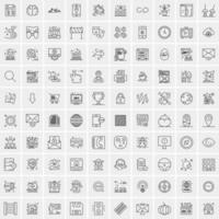 100 Business-Icons für Web- und Printmaterial vektor