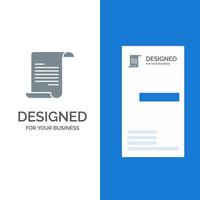 Dateitext Griechenland graues Logodesign und Visitenkartenvorlage vektor