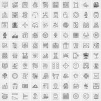 100 Business-Icons für Web- und Printmaterial vektor