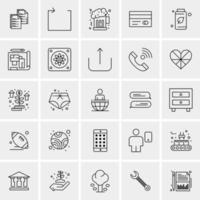 25 universelle Business-Icons Vektor kreative Icon-Illustration zur Verwendung in Web- und Mobilprojekten