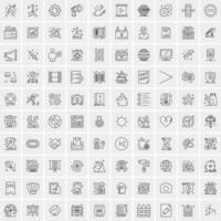 100 Business-Icons für Web- und Printmaterial vektor