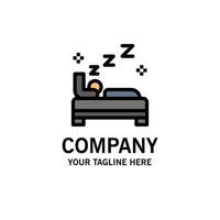 säng sovrum rena rengöring företag logotyp mall platt Färg vektor