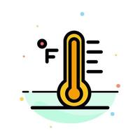 moln ljus regnig Sol temperatur abstrakt platt Färg ikon mall vektor