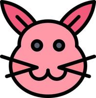 kanin kanin påsk kanin platt Färg ikon vektor ikon baner mall