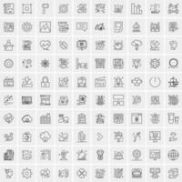 100 Business-Icons für Web- und Printmaterial vektor