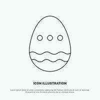 Dekoration Ostern Osterei Ei Symbol Leitung Vektor