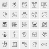 25 universelle Business-Icons Vektor kreative Icon-Illustration zur Verwendung in Web- und Mobilprojekten