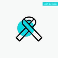 Ribbon Bewusstsein Krebs türkis Highlight Kreis Punkt Vektor Icon