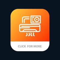 luft luftkonditionering ac rum mobil app knapp android och ios linje version vektor
