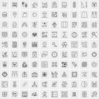 100 Business-Icons für Web- und Printmaterial vektor