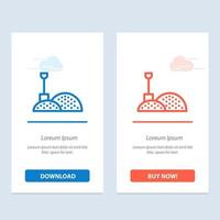konstruktion skyffel verktyg blå och röd ladda ner och köpa nu webb widget kort mall vektor