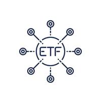 etf line icon, börsengehandelte Fonds vektor