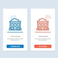 Umweltverschmutzung Zugverkehr blau und rot herunterladen und jetzt kaufen Web-Widget-Kartenvorlage vektor