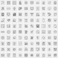 100 Business-Icons für Web- und Printmaterial vektor