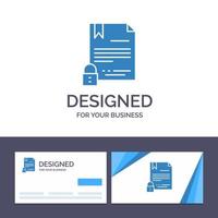 kreativ företag kort och logotyp mall elektronisk signatur kontrakt digital dokumentera internet vektor illustration