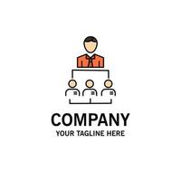 Organisation Business Human Leadership Management Business Logo Vorlage flache Farbe vektor