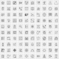 100 Business-Icons für Web- und Printmaterial vektor