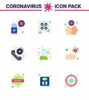 covid19 Corona-Virus-Kontaminationsprävention blaues Symbol 25-Pack wie Flaschenpflege schmutziger medizinischer Anruf virales Coronavirus 2019nov-Krankheitsvektor-Designelemente vektor