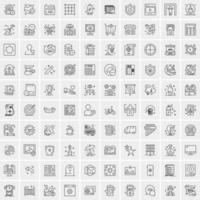 100 Business-Icons für Web- und Printmaterial vektor