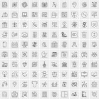 100 Business-Icons für Web- und Printmaterial vektor