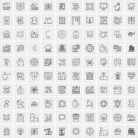 100 Business-Icons für Web- und Printmaterial vektor