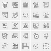 25 universelle Business-Icons Vektor kreative Icon-Illustration zur Verwendung in Web- und Mobilprojekten