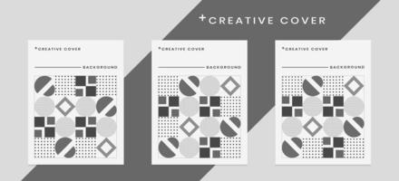kreatives Coverdesign im geometrischen Stil. minimal. kann für Hintergründe, Layouts, Bauhauskunst, Rahmen, Banner, Poster, Broschüren, Webvorlagen verwendet werden. vektor
