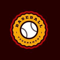 moderne Profisporttypografie des Baseballs im Retro-Stil. Vektor-Design Emblem, Abzeichen und sportliche Vorlage Logo-Design vektor