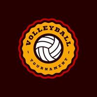 Volleyball-Vektor-Logo. moderne professionelle Typografie Sport Retro-Stil Vektor Emblem und Vorlage Logo Design. buntes Volleyball-Logo