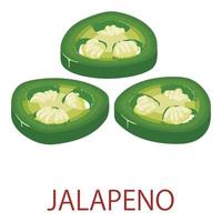 Jalapeno-Symbol, isometrischer Stil vektor