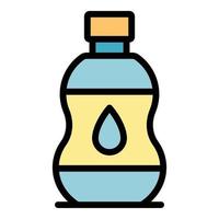 mjukgörare plast flaska ikon Färg översikt vektor
