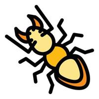 Ameisengras Symbol Farbe Umriss Vektor