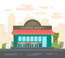 Flacher Kaffee-Shop vektor