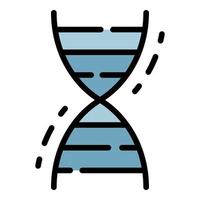 Farbe des Umrissvektors für menschliche DNA-Symbole vektor
